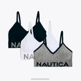 Nautica Romania | Nautica Bralette cu bandă cu logo fără cusături, pachet de 3 ZZ2JN798 albastru pal femeilor