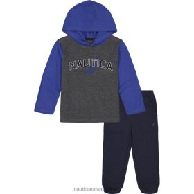 Nautica Romania | Nautica Hanoracă termică pentru copii mici, set de joggeri de 2 buc (2t-4t) ZZ2JN1146 ancoră gri