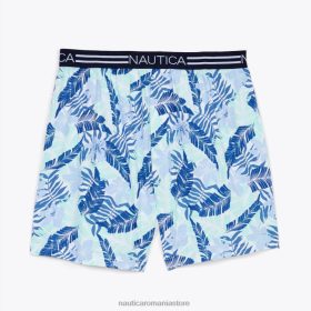 Nautica Romania | Nautica boxer din tricot cu imprimeu tropical cu frunze ZZ2JN60 adâncimi albastre bărbați