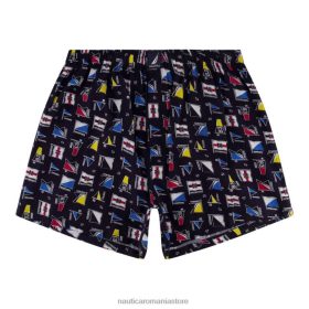 Nautica Romania | Nautica boxer țesut cu imprimeu cu steag mare ZZ2JN156 spălare adâncă bărbați