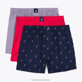 Nautica Romania | Nautica boxeri țesuți vichy, pachet de 3 ZZ2JN108 scufundare albastră bărbați