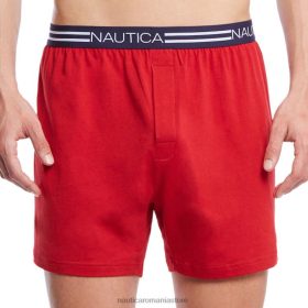 Nautica Romania | Nautica boxeri roșii din tricot uni ZZ2JN224 nautica rosie bărbați