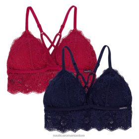Nautica Romania | Nautica bralete din dantelă cu spate cu paragate, pachet de 2 ZZ2JN840 roșu glorie femeilor