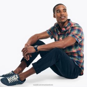 Nautica Romania | Nautica cămașă cu mânecă scurtă în carouri realizată în mod sustenabil ZZ2JN188 umbrită molid erica bărbați