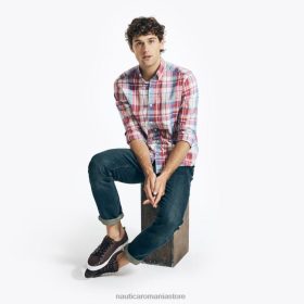 Nautica Romania | Nautica cămașă mare și înaltă din poplin în carouri ZZ2JN480 vara indiană bărbați