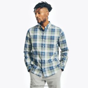 Nautica Romania | Nautica cămașă mare și înaltă din poplin în carouri ZZ2JN634 pădure de jad heather bărbați