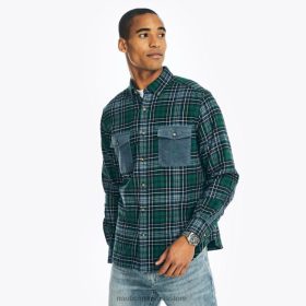 Nautica Romania | Nautica cămașă în carouri de flanel realizată în mod sustenabil ZZ2JN474 feriga cosmică bărbați