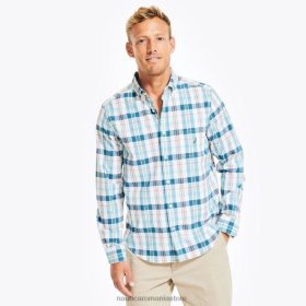 Nautica Romania | Nautica cămașă în carouri realizată în mod sustenabil ZZ2JN404 alb strălucitor bărbați