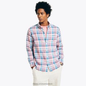 Nautica Romania | Nautica cămașă în carouri realizată în mod sustenabil ZZ2JN446 coral visător bărbați
