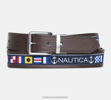 Nautica Romania | Nautica centură de steag reversibilă ZZ2JN178 piatra bruna bărbați