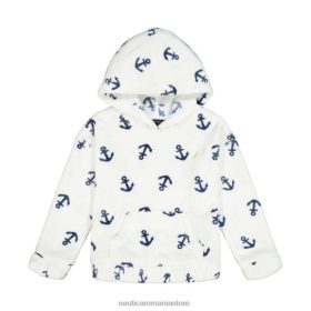 Nautica Romania | Nautica hanorac confortabil pentru fete, pulover cu ancora (7-16) ZZ2JN1312 alb