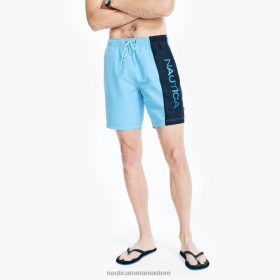 Nautica Romania | Nautica Înot cu uscare rapidă cu imprimeu colorblock de 8 inchi realizat în mod durabil ZZ2JN372 albastru azuriu bărbați