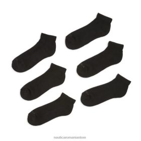 Nautica Romania | Nautica șosete sferturi de bază atletică, pachet de 6 ZZ2JN110 negru bărbați
