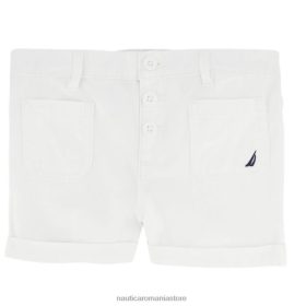 Nautica Romania | Nautica pantaloni scurți cu mansete pentru fetițe (4-6x) ZZ2JN1334 spalat alb antic