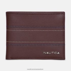 Nautica Romania | Nautica portofel bifold din piele ZZ2JN228 piatra bruna bărbați