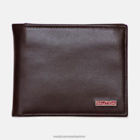 Nautica Romania | Nautica portofel din piele de tip passcase ZZ2JN280 piatra bruna bărbați