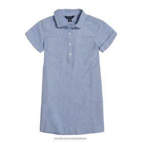 Nautica Romania | Nautica rochie cămașă din chambray pentru fetițe (4-6x) ZZ2JN1418 nite sea heather