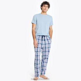 Nautica Romania | Nautica set pantaloni de pijama in carouri ZZ2JN448 albastru amiază bărbați
