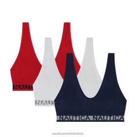 Nautica Romania | Nautica sutien cu logo fără sudură pachet de 3 ZZ2JN824 cămașă de lucru albastră femeilor