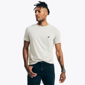 Nautica Romania | Nautica tricou cu decolteu roșu ZZ2JN8 erica gri bărbați