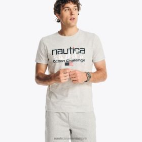 Nautica Romania | Nautica tricou cu grafic Ocean Challenge realizat în mod sustenabil ZZ2JN416 erica gri bărbați