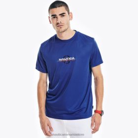 Nautica Romania | Nautica tricou cu logo competiție mare și înalt, realizat în mod durabil ZZ2JN512 cobalt strălucitor bărbați