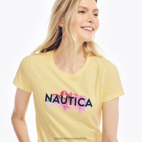 Nautica Romania | Nautica tricou cu logo floral brodat în mod durabil ZZ2JN780 soare femeilor