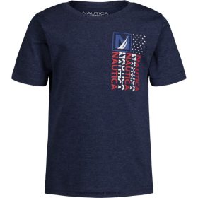 Nautica Romania | Nautica tricou cu steaguri pentru băieți (4-7) ZZ2JN1138 albastru amiază