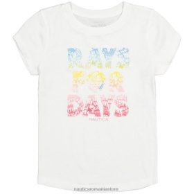 Nautica Romania | Nautica tricou fete cu raze pentru zile (7-16) ZZ2JN1330 spalat alb antic