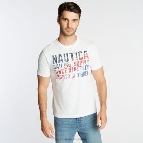 Nautica Romania | Nautica tricou grafic mare și înalt pentru navigație ZZ2JN642 alb strălucitor bărbați