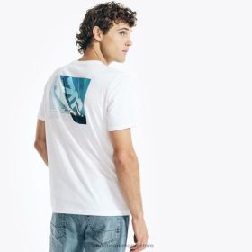 Nautica Romania | Nautica tricou grafic n83 realizat în mod durabil ZZ2JN434 alb strălucitor bărbați