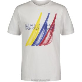 Nautica Romania | Nautica tricou grafic pentru băieți (4-7) ZZ2JN1114 spalat alb antic