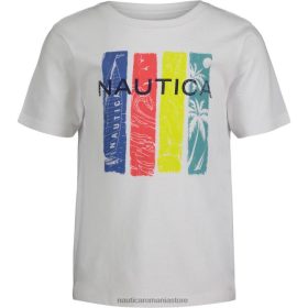 Nautica Romania | Nautica tricou grafic pentru băieți (4-7) ZZ2JN1184 spalat alb antic