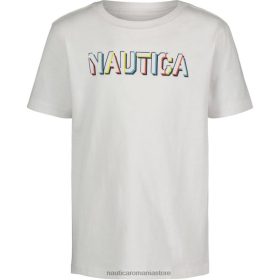 Nautica Romania | Nautica tricou grafic pentru copii mici (2t-4t) ZZ2JN1108 spalat alb antic