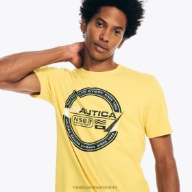 Nautica Romania | Nautica tricou grafic pentru echipa de navigație realizat în mod sustenabil ZZ2JN360 gălbenele bărbați