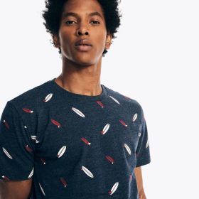 Nautica Romania | Nautica tricou imprimat realizat în mod sustenabil ZZ2JN270 marina bărbați