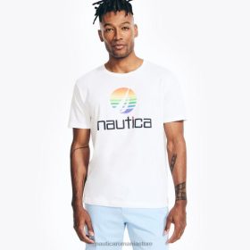 Nautica Romania | Nautica tricou pentru somn grafic pride ZZ2JN84 alb strălucitor bărbați