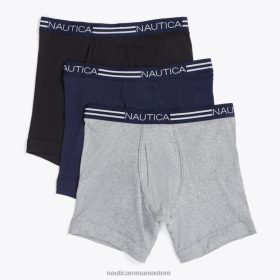 Nautica Romania Store | Nautica Boxer clasic, pachet de 3 ZZ2JN65 gri măsliniu bărbați