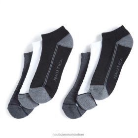 Nautica Romania Store | Nautica Pachet de 6 șosete cu logo atletic ZZ2JN123 negru adevărat bărbați