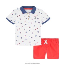 Nautica Romania Store | Nautica Set de 2 bucăți scurt polo cu imprimeu pentru copii mici ZZ2JN1233 veşnic verde