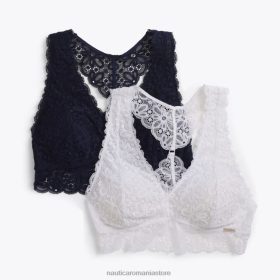 Nautica Romania Store | Nautica Sutientă din dantelă cu spate cursier, pachet de 2 ZZ2JN973 spalat alb antic femeilor