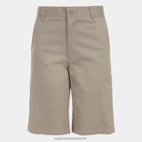 Nautica Romania Store | Nautica băieți cu talie elastică în față plată scurtă (8-18) ZZ2JN1303 erica maro închis