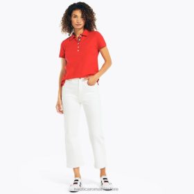 Nautica Romania Store | Nautica blugi co. denim crop cu talie înaltă ZZ2JN1009 naviga albă femeilor
