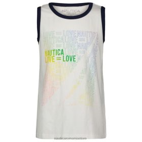 Nautica Romania Store | Nautica boys' pride love graphic tank (8-20) ZZ2JN597 spalat alb antic