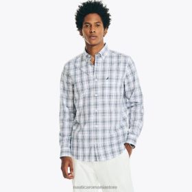 Nautica Romania Store | Nautica cămașă de lucru în carouri rezistentă la șifonare ZZ2JN399 alb strălucitor bărbați