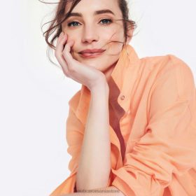 Nautica Romania Store | Nautica cămașă prietenoasă din in realizată sustenabil ZZ2JN893 portocaliu de foc femeilor