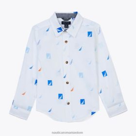 Nautica Romania Store | Nautica cămașă tip j-class pentru băieți (8-16) ZZ2JN1103 spalat alb antic