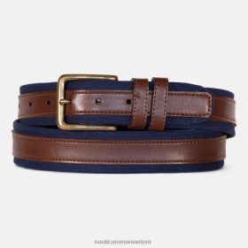 Nautica Romania Store | Nautica curea cu tăieturi din piele artificială ZZ2JN131 piatra bruna bărbați