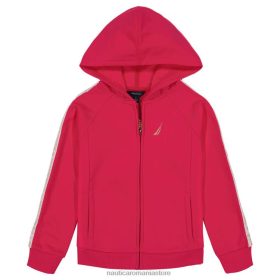 Nautica Romania Store | Nautica hanorac cu fermoar complet cu dungi laterale pentru fetițe (4-6x) ZZ2JN1453 salcâm întunecat