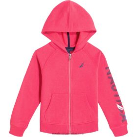Nautica Romania Store | Nautica hanorac cu fermoar complet cu mânecă cu logo pentru fetițe (4-6x) ZZ2JN1397 salcâm întunecat